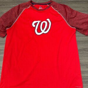 Washington Nationals Red Dri-Fit Performance T-Shirt -- Men's -- Good Condition